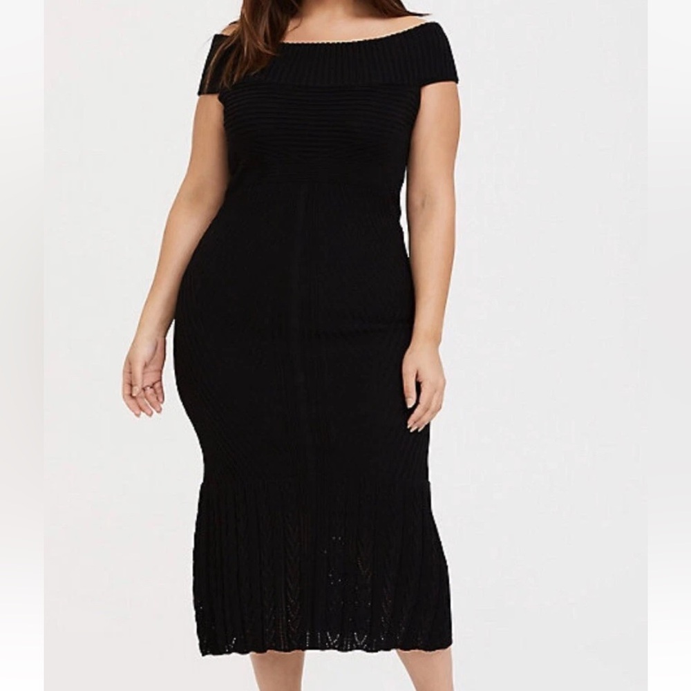 Torrid Off The Shoulder Mermaid Sweater Dress